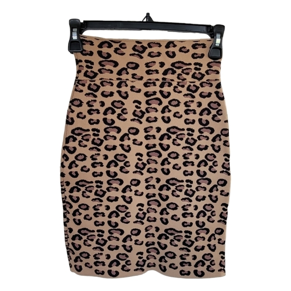 BCBG MAXAZRIA Women's Sz S Animal Print Bodycon Mini Skirt Mob Wife NWOT - Picture 6 of 9